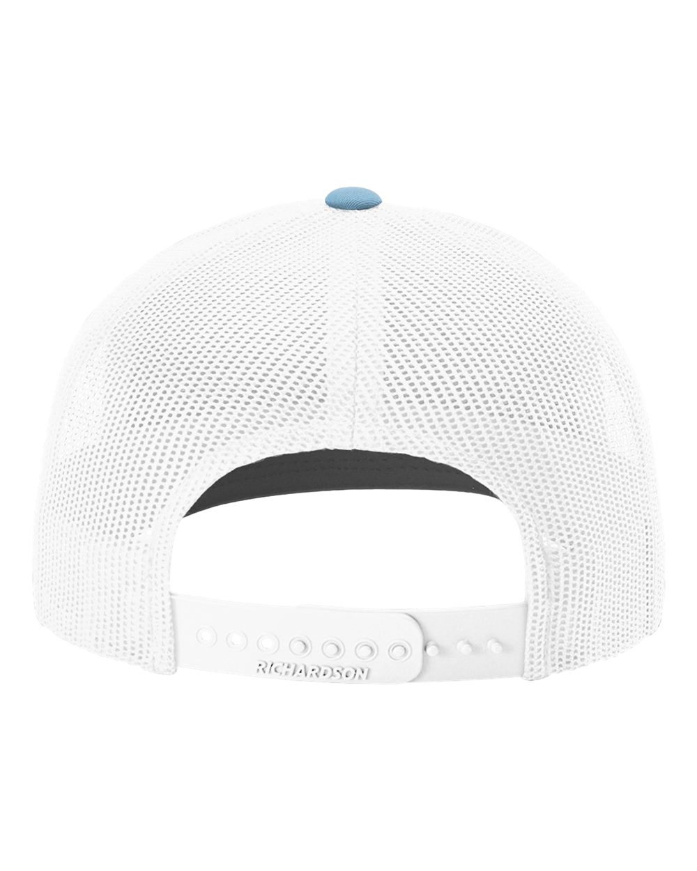 Rear View of Columbia Blue/ White Snapback Trucker Cap - 112