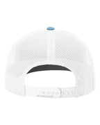 Rear View of Columbia Blue/ White Snapback Trucker Cap - 112