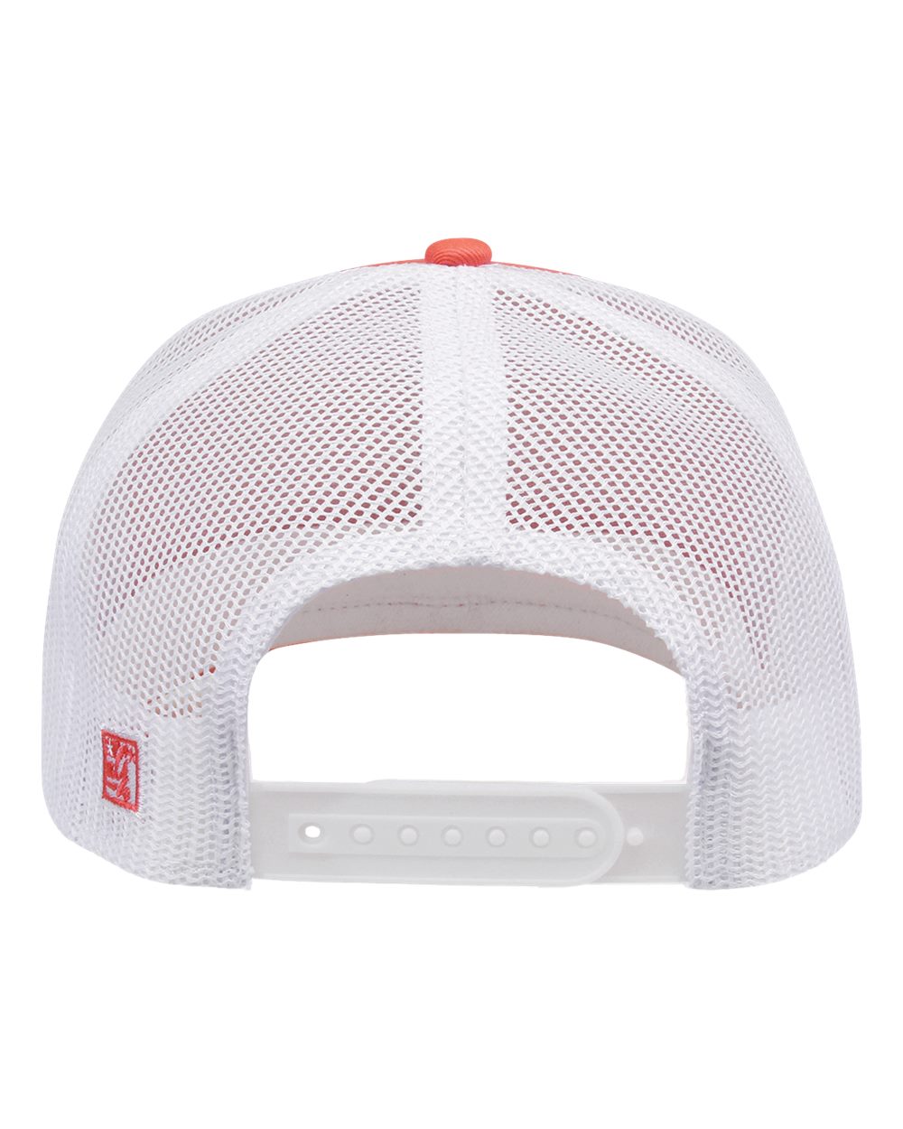 Rear View of Coral/ White Everyday Trucker Cap - GB452E