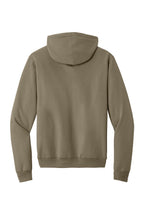Rear View of Coyote Brown Port & Co Core Fleece Pullover Hooded Sweatshirt. PC78H