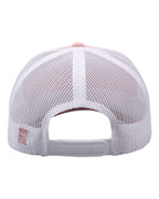 Rear View of Creamsicle Pink/ White Everyday Trucker Cap - GB452E