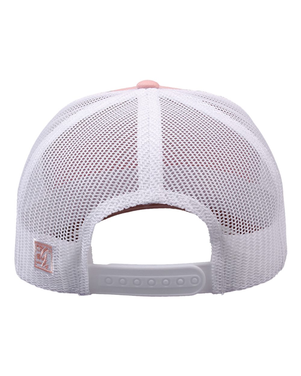 Rear View of Creamsicle Pink/ White Everyday Trucker Cap - GB452E