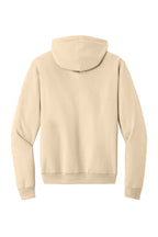 Rear View of Creme Port & Co Core Fleece Pullover Hooded Sweatshirt. PC78H