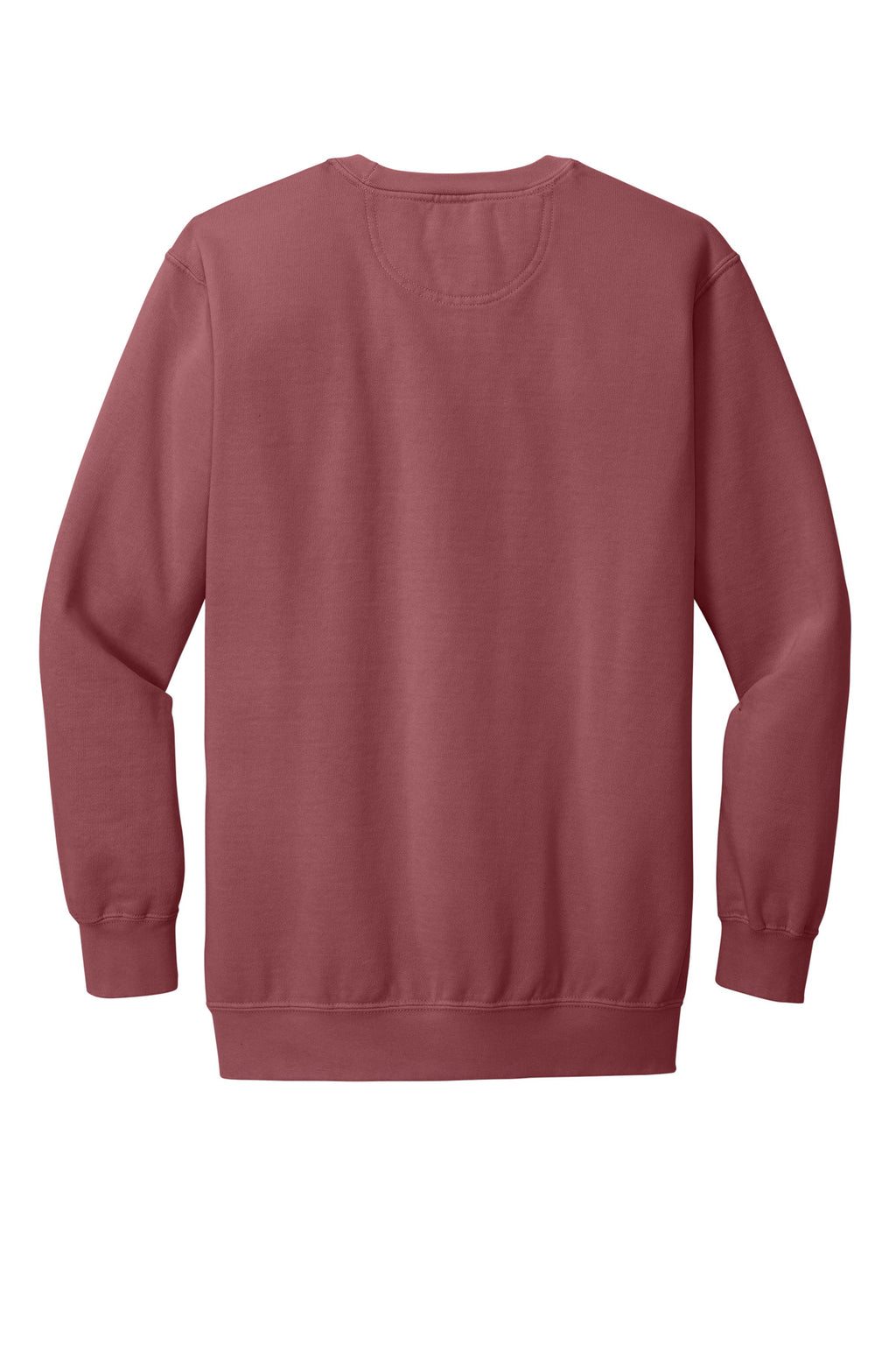 Rear View of Crimson COMFORT COLORS Ring Spun Crewneck Sweatshirt. 1566