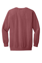 Rear View of Crimson COMFORT COLORS Ring Spun Crewneck Sweatshirt. 1566