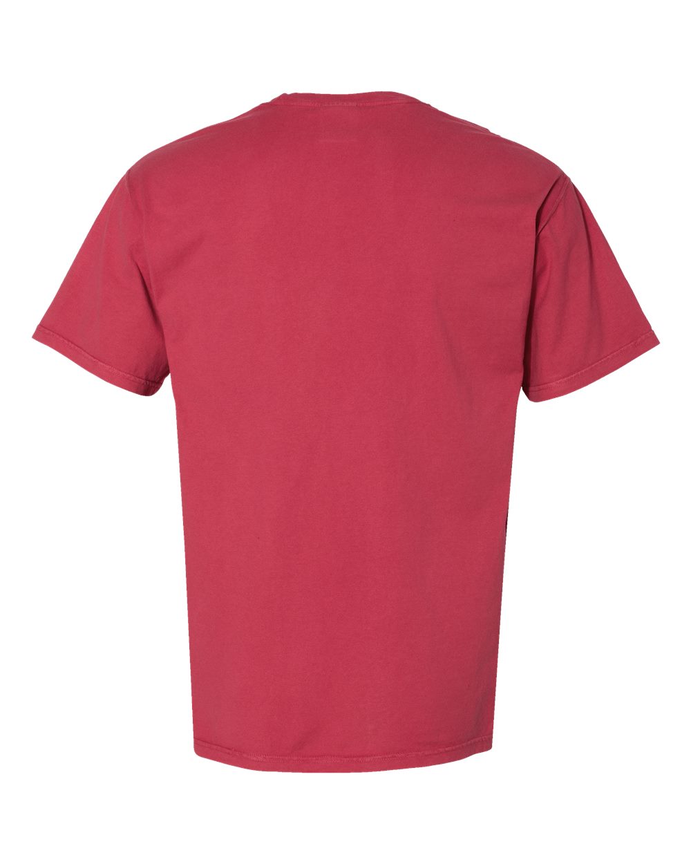 Rear View of Crimson Fall Garment-Dyed Pocket T-Shirt - GDH150