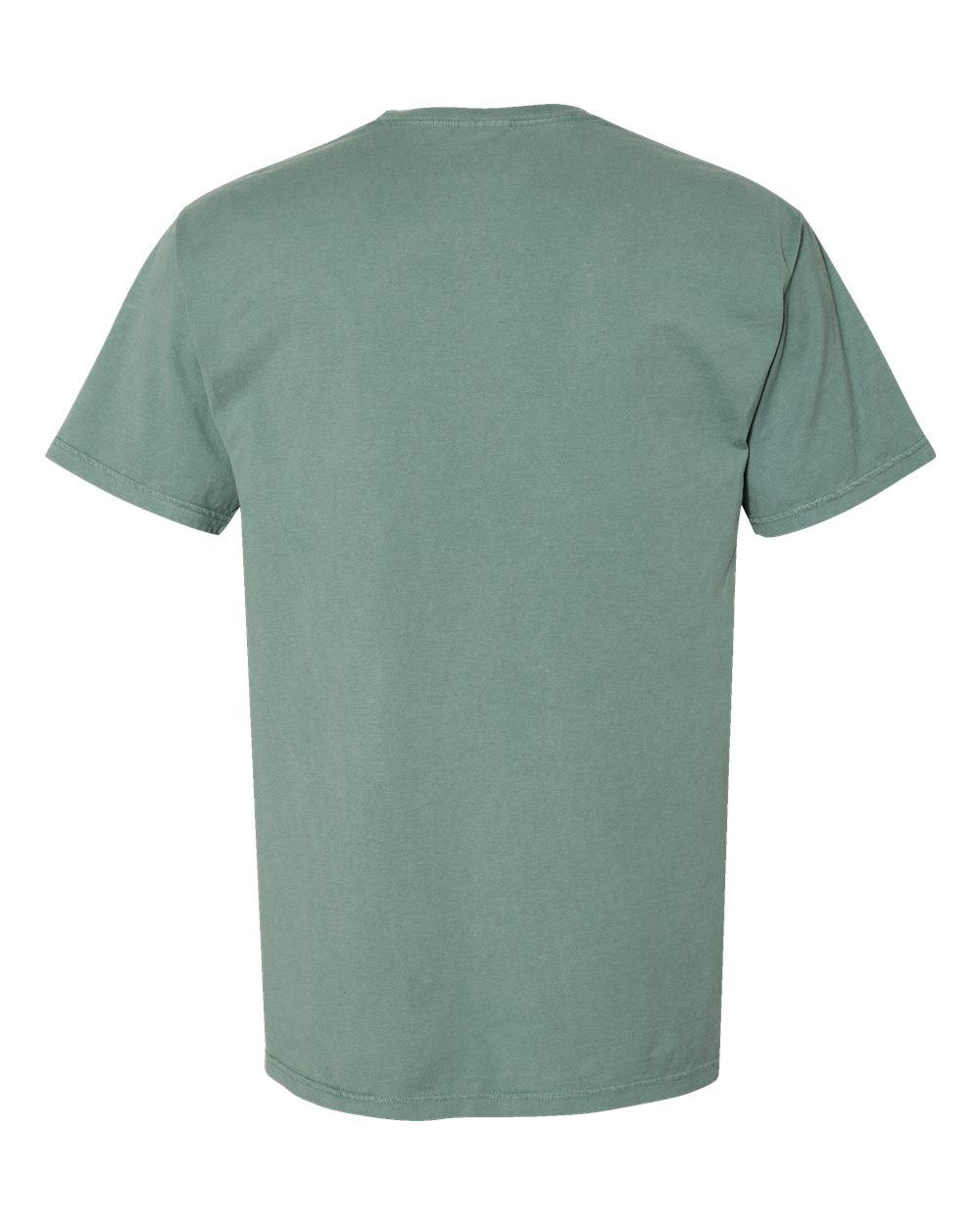 Rear View of Cypress Green Garment-Dyed Pocket T-Shirt - GDH150