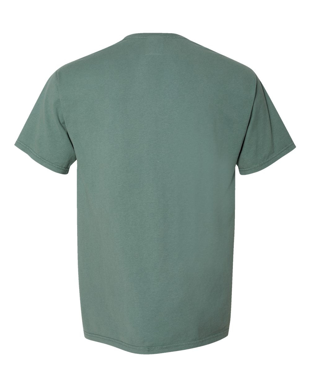 Rear View of Cypress Green Garment-Dyed T-Shirt - GDH100
