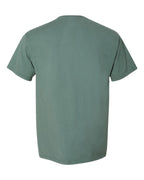 Rear View of Cypress Green Garment-Dyed T-Shirt - GDH100