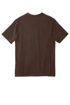 Rear View of Dark Brown Carhartt Workwear Pocket Short Sleeve T-Shirt. CTK87