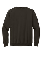Rear View of Dark Chocolate Gildan Heavy Blend Crewneck Sweatshirt. 18000
