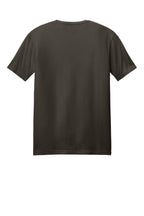Rear View of Dark Chocolate Gildan Softstyle T-Shirt. 64000