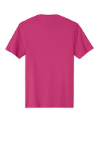 Rear View of Dark Fuchsia District Perfect Weight Tee. DT104