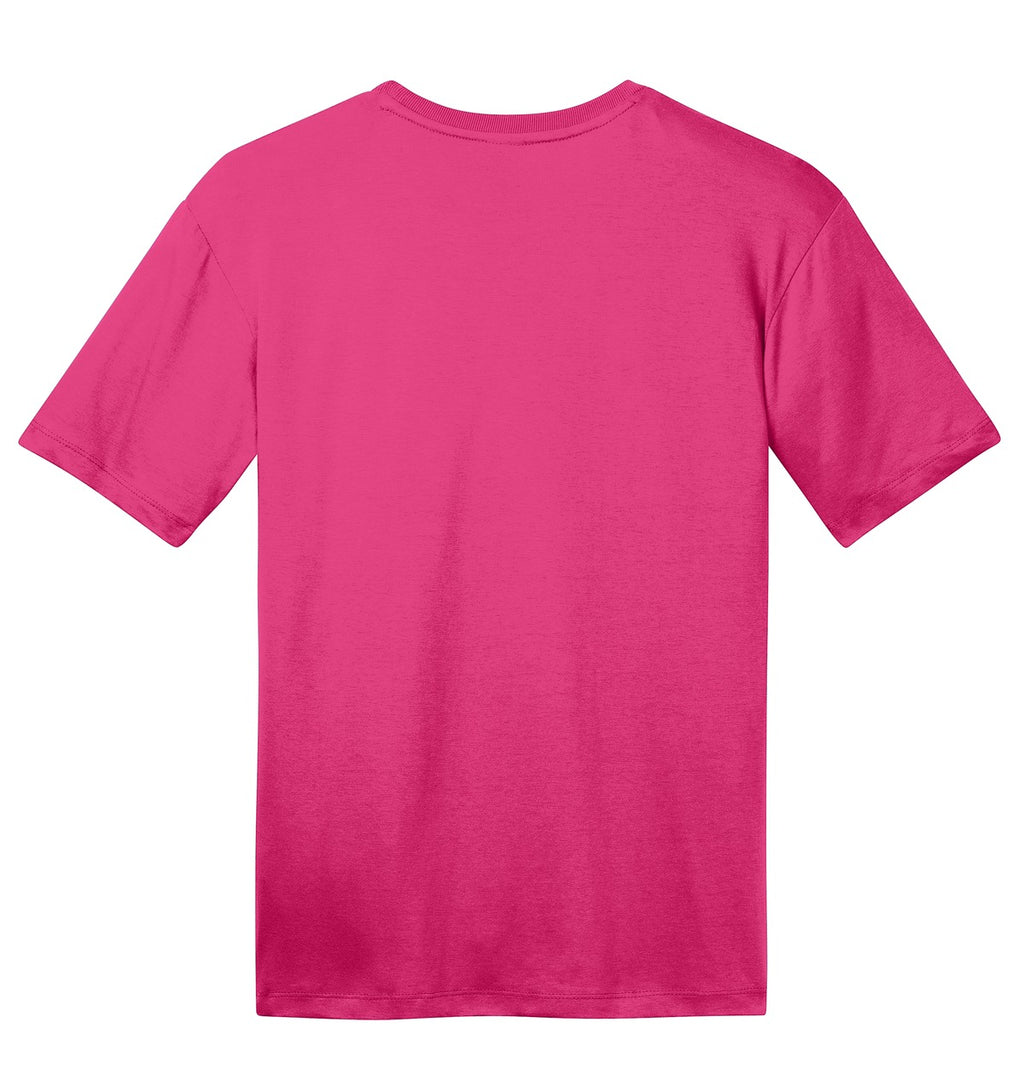 Rear View of Dark Fuchsia District Perfect Weight Tee. DT104