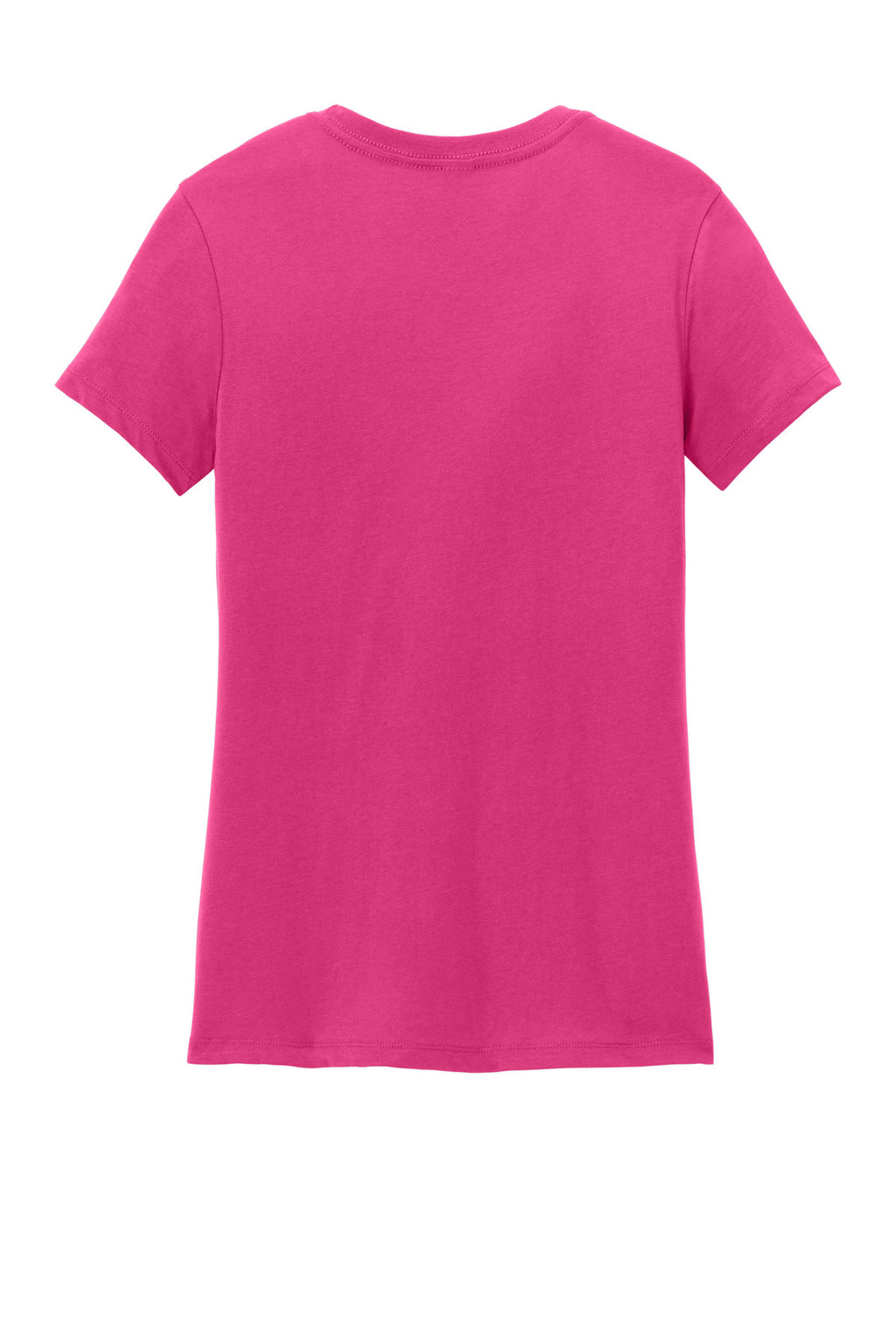 Rear View of Dark Fuchsia District Women's Perfect Weight Tee. DM104L