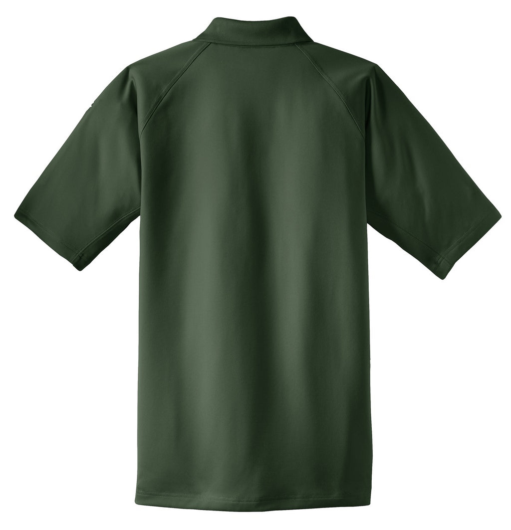 Rear View of Dark Green CornerStone - Select Snag-Proof Tactical Polo. CS410