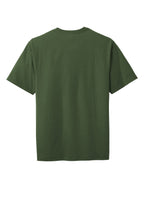 Rear View of Dark Green CornerStone Workwear Pocket Tee CS430