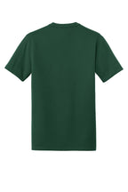 Rear View of Dark Green New Era Heritage Blend Crew Tee. NEA100
