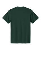 Rear View of Dark Green Port & Co Core Cotton Tee. PC54