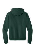 Rear View of Dark Green Port & Co Core Fleece Pullover Hooded Sweatshirt. PC78H
