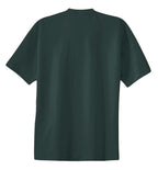 Rear View of Dark Green Port & Co Essential Tee. PC61