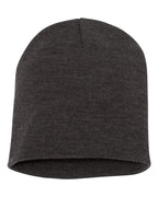Rear View of Dark Grey 8 1/2" Beanie - 1500KC