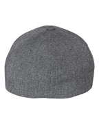Rear View of Dark Grey Heatherlight™ Mélange Cap - 6350