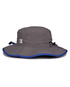 Rear View of Dark Grey/ Royal Ultralight Booney - GB400