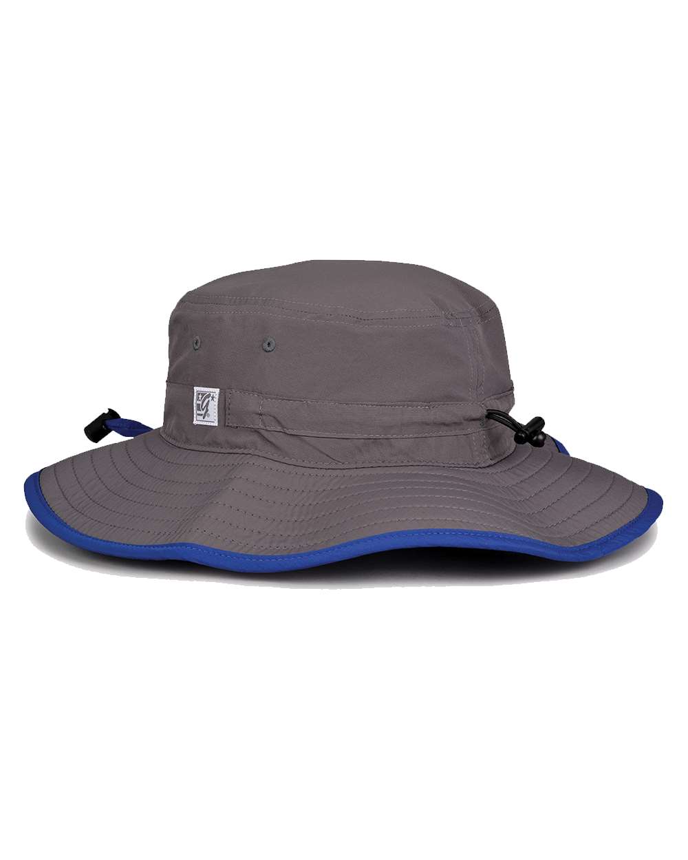 Rear View of Dark Grey/ Royal Ultralight Booney - GB400