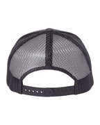 Rear View of Dark Heather Grey Retro Trucker Cap - 6606