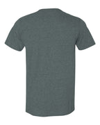 Rear View of Dark Heather Softstyle® T-Shirt - 64000