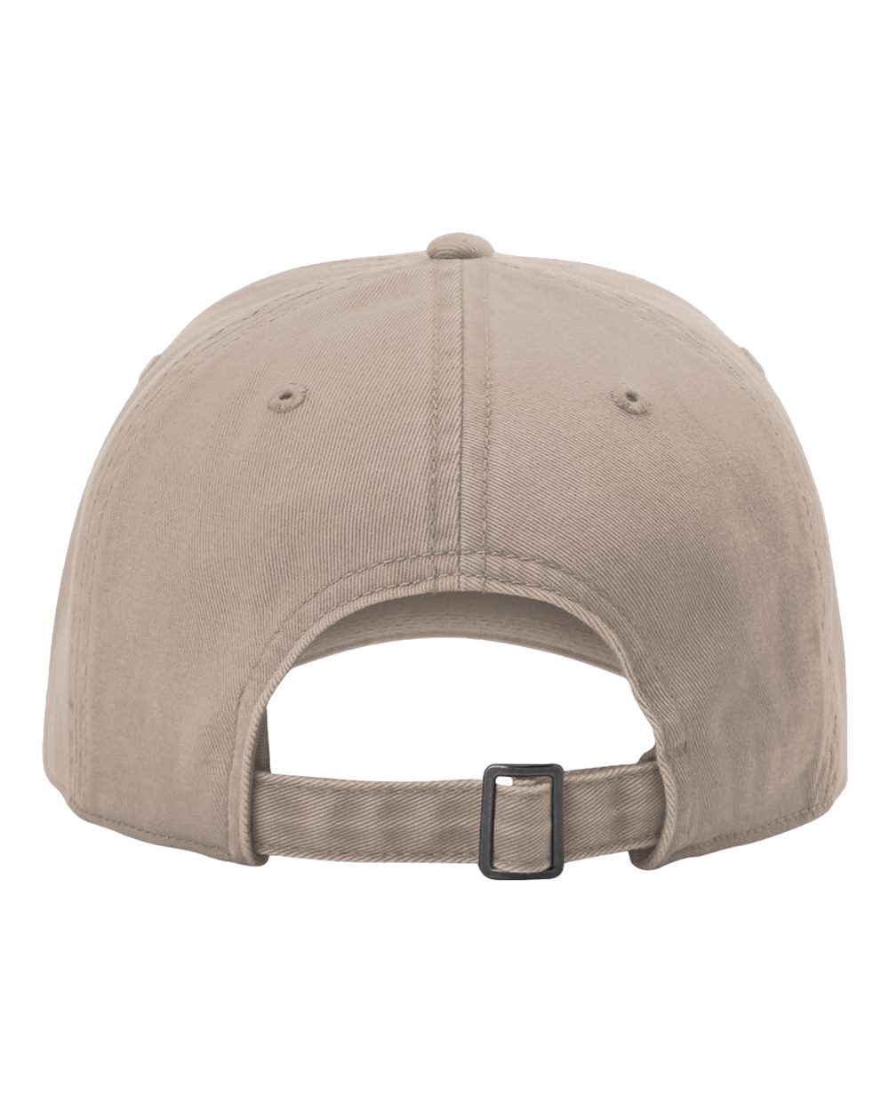 Rear View of Dark Khaki Peach Twill Dad Hat - 326