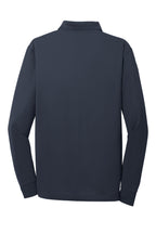 Rear View of Dark Navy CornerStone Select Snag-Proof Long Sleeve Polo. CS412LS