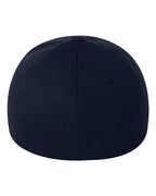 Rear View of Dark Navy Cotton Blend Cap - 6277
