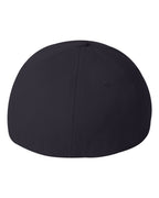 Rear View of Dark Navy Wool-Blend Cap - 6477