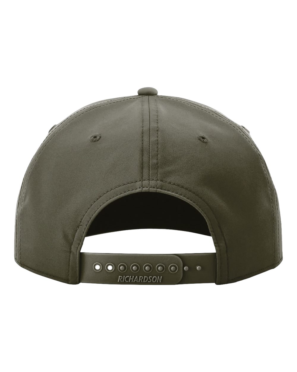 Rear View of Dark Olive Green/ White Five Panel Classic Rope Cap - 258