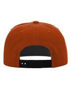 Rear View of Dark Orange/ Black Umpqua Snapback Cap - 256