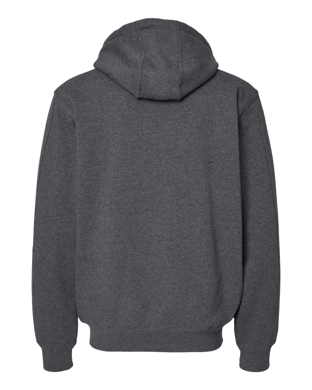 Rear View of Dark Oxford Crossfire Heavyweight Power Fleece Hooded Jacket with Thermal Lining - 7033