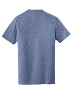 Rear View of Dark Royal Tws New Era Heritage Blend Crew Tee. NEA100