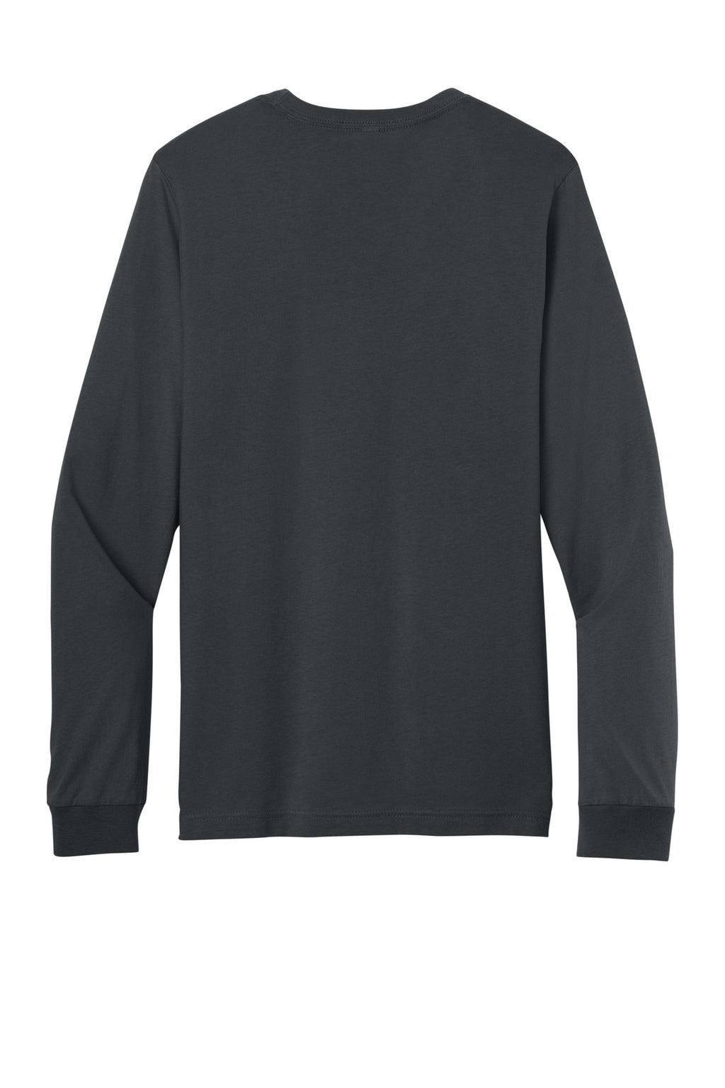 Rear View of DarkGrey BELLA+CANVAS Unisex Jersey Long Sleeve Tee. BC3501