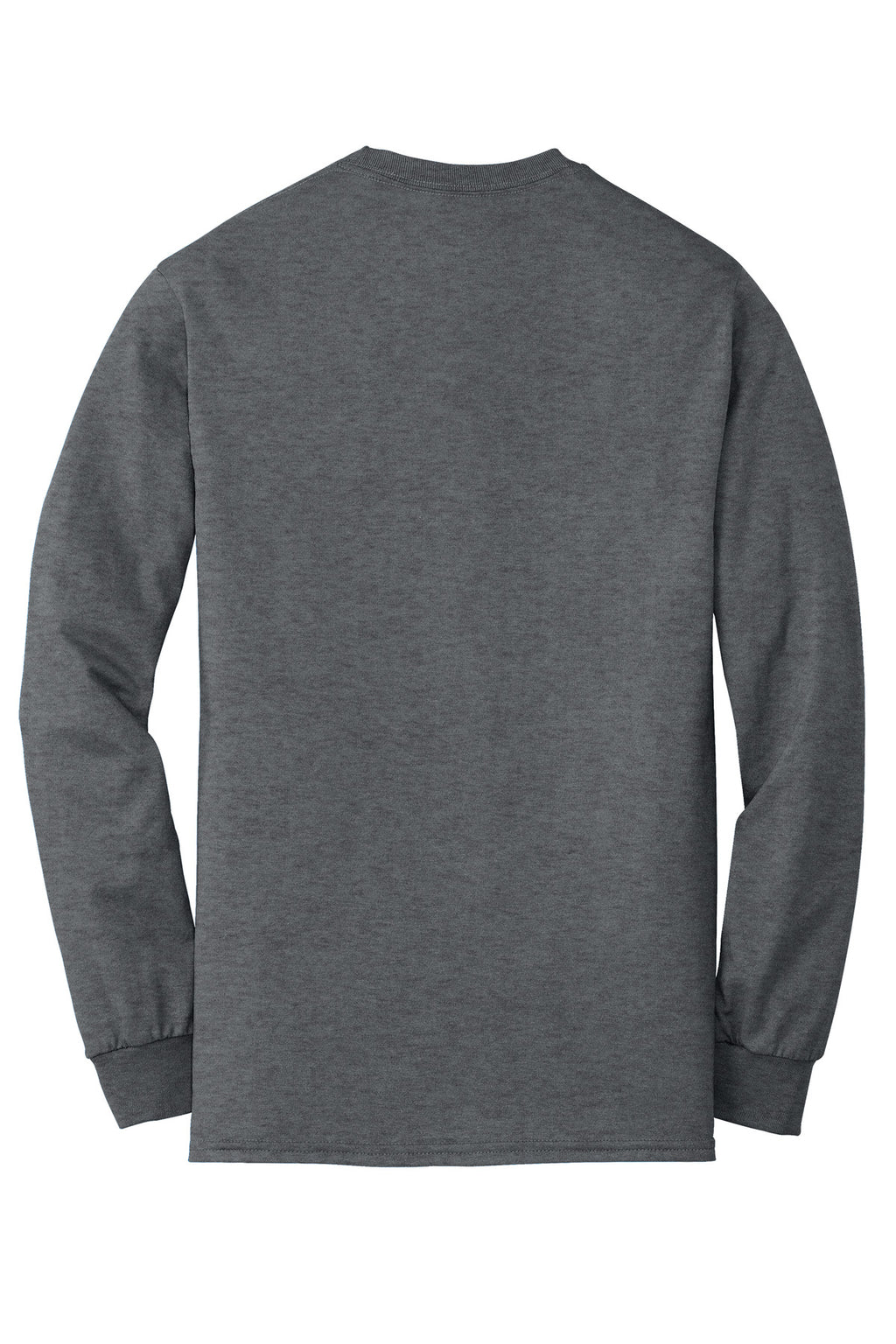 Rear View of DarkHthr Gildan - DryBlend 50 Cotton/50 Poly Long Sleeve T-Shirt. 8400