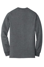 Rear View of DarkHthr Gildan - DryBlend 50 Cotton/50 Poly Long Sleeve T-Shirt. 8400