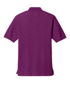 Rear View of Deep Berry Port Authority Silk Touch Polo K500