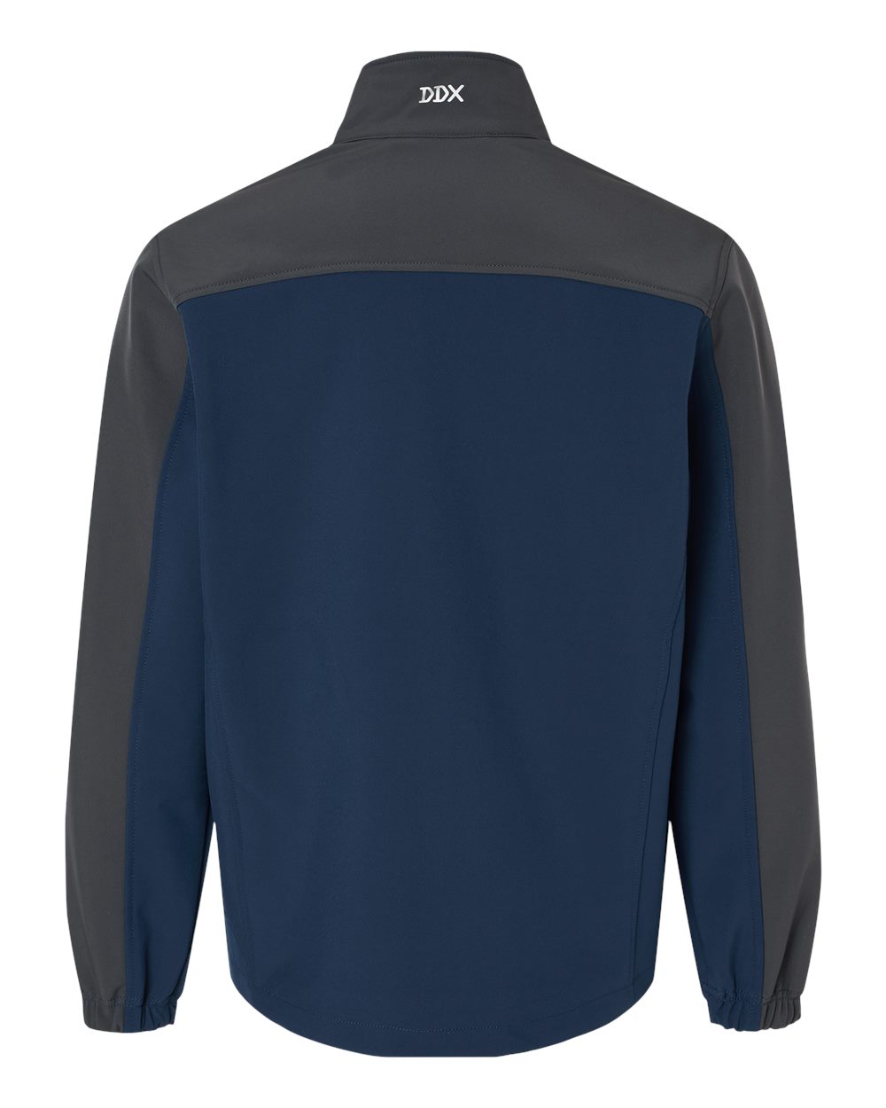 Rear View of Deep Blue/ Charcoal Motion Soft Shell Jacket Tall Sizes - 5350T