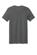 Rear View of Deep Ht BELLA+CANVAS Unisex Heather CVC Short Sleeve Tee. BC3001CVC