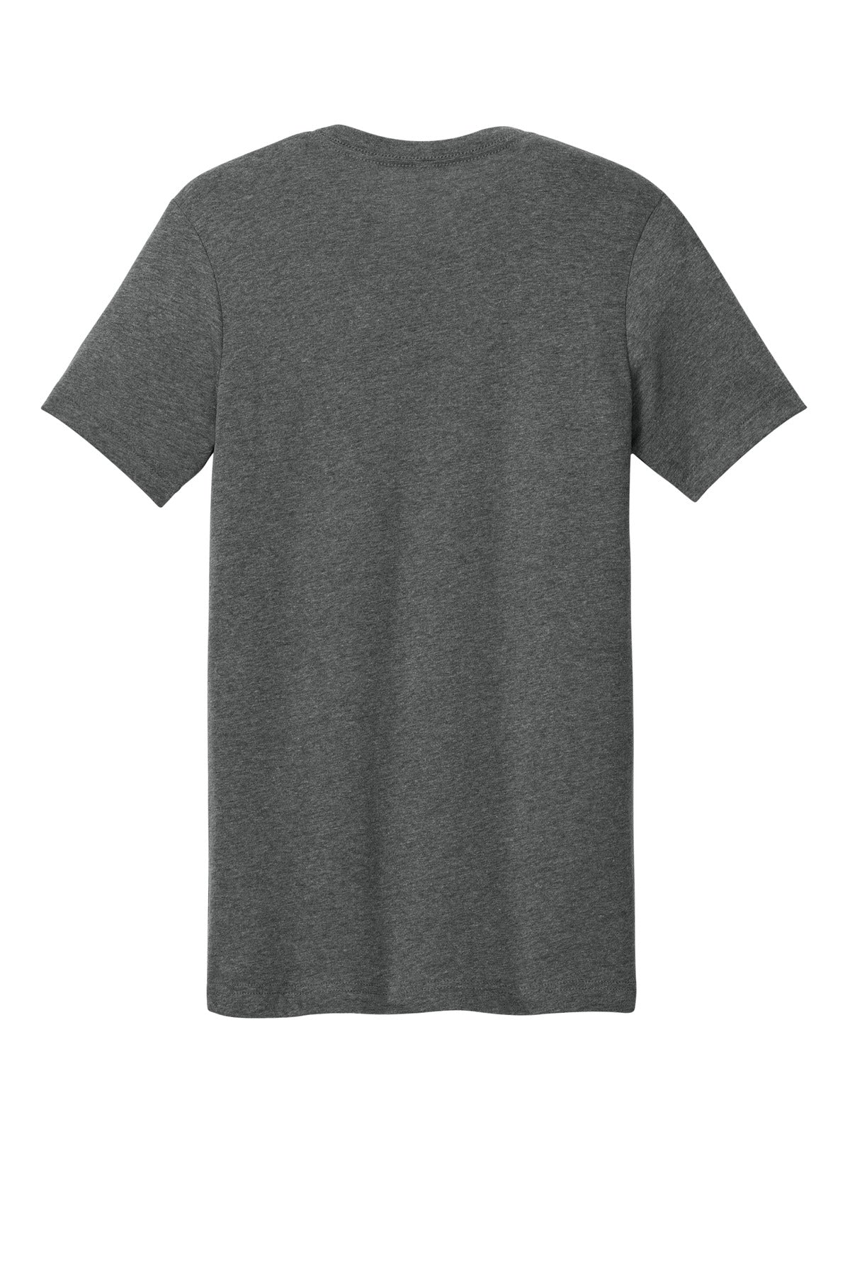 Rear View of Deep Ht BELLA+CANVAS Unisex Heather CVC Short Sleeve Tee. BC3001CVC