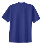 Rear View of Deep Marine Port & Co Essential Tee. PC61
