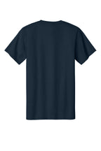 Rear View of Deep Navy Port & Co Essential Tee. PC61