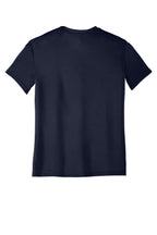 Rear View of Deep Navy Port & Co Youth Performance Tee. PC380Y