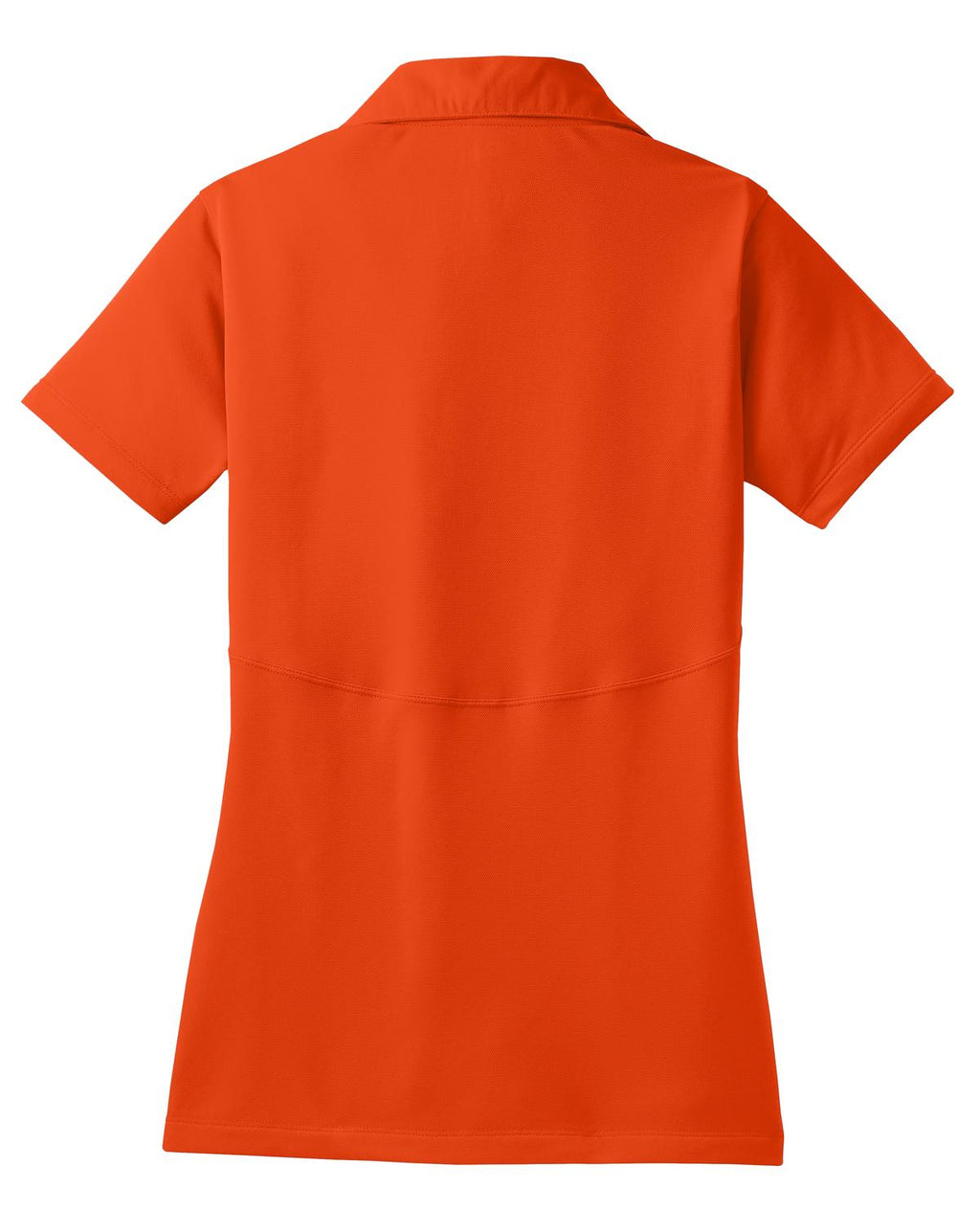 Rear View of Deep Orange Sport-Tek Women's Micropique Sport-Wick Polo. LST650